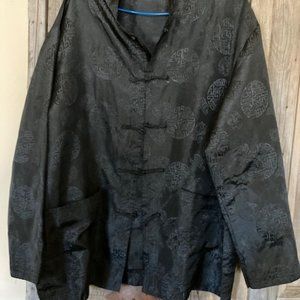 G&Z Chinese Silk, Mandarin Collar, Frog Button blouse and pants, size M.